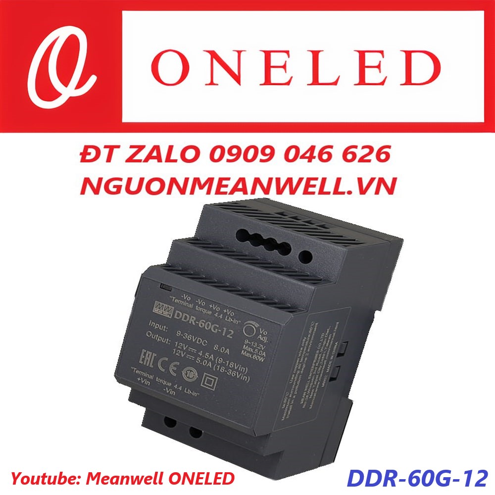 Nguồn Meanwell DDR-60G-12 Nguồn Meanwell DDR-60G-12