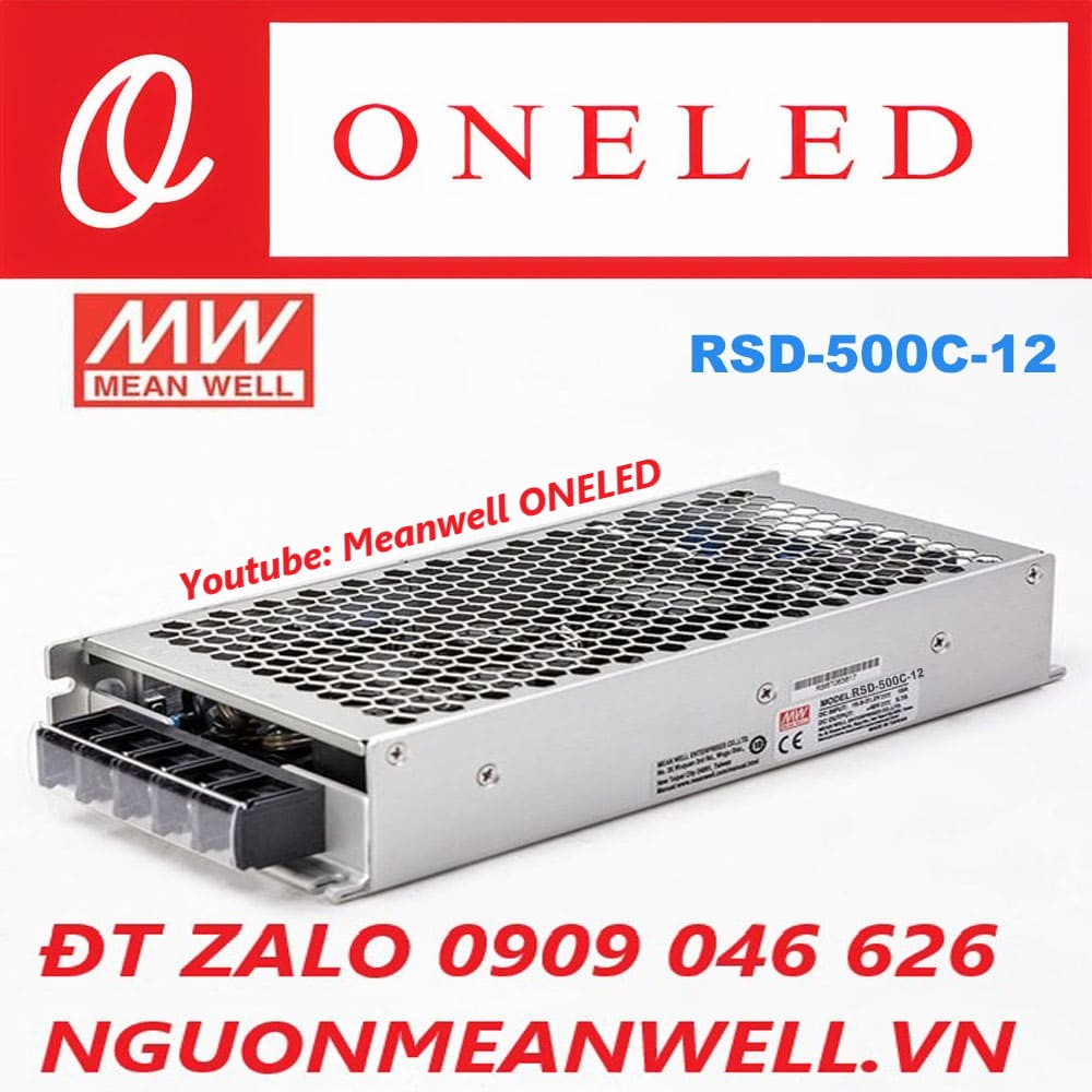 Nguồn Meanwell RSD-500C-12 Nguồn Meanwell RSD-500C-12
