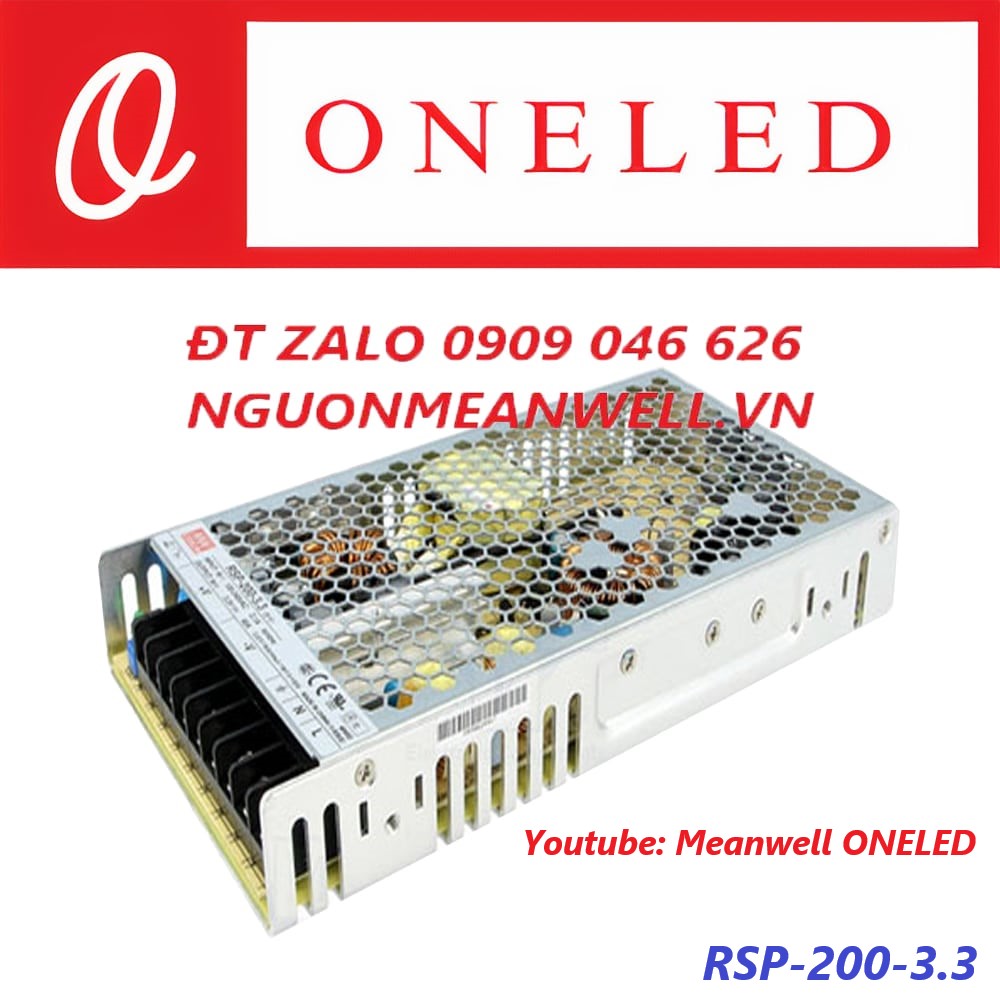 Nguồn Meanwell RSP-200-3.3 Nguồn Meanwell RSP-200-3.3
