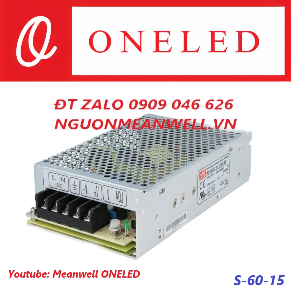 Nguồn Meanwell S-60-15 Nguồn Meanwell S-60-15