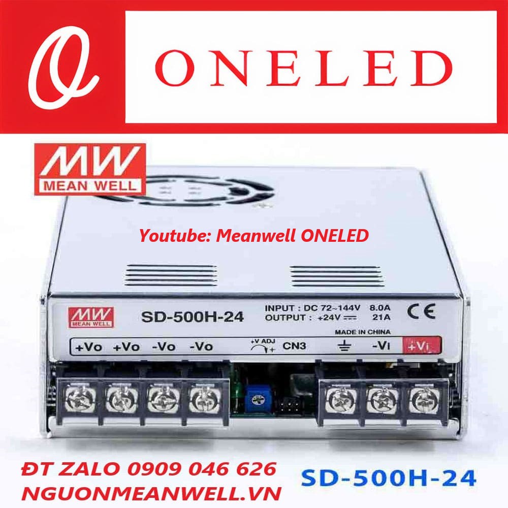 Nguồn Meanwell SD-500H-24 Nguồn Meanwell SD-500H-24
