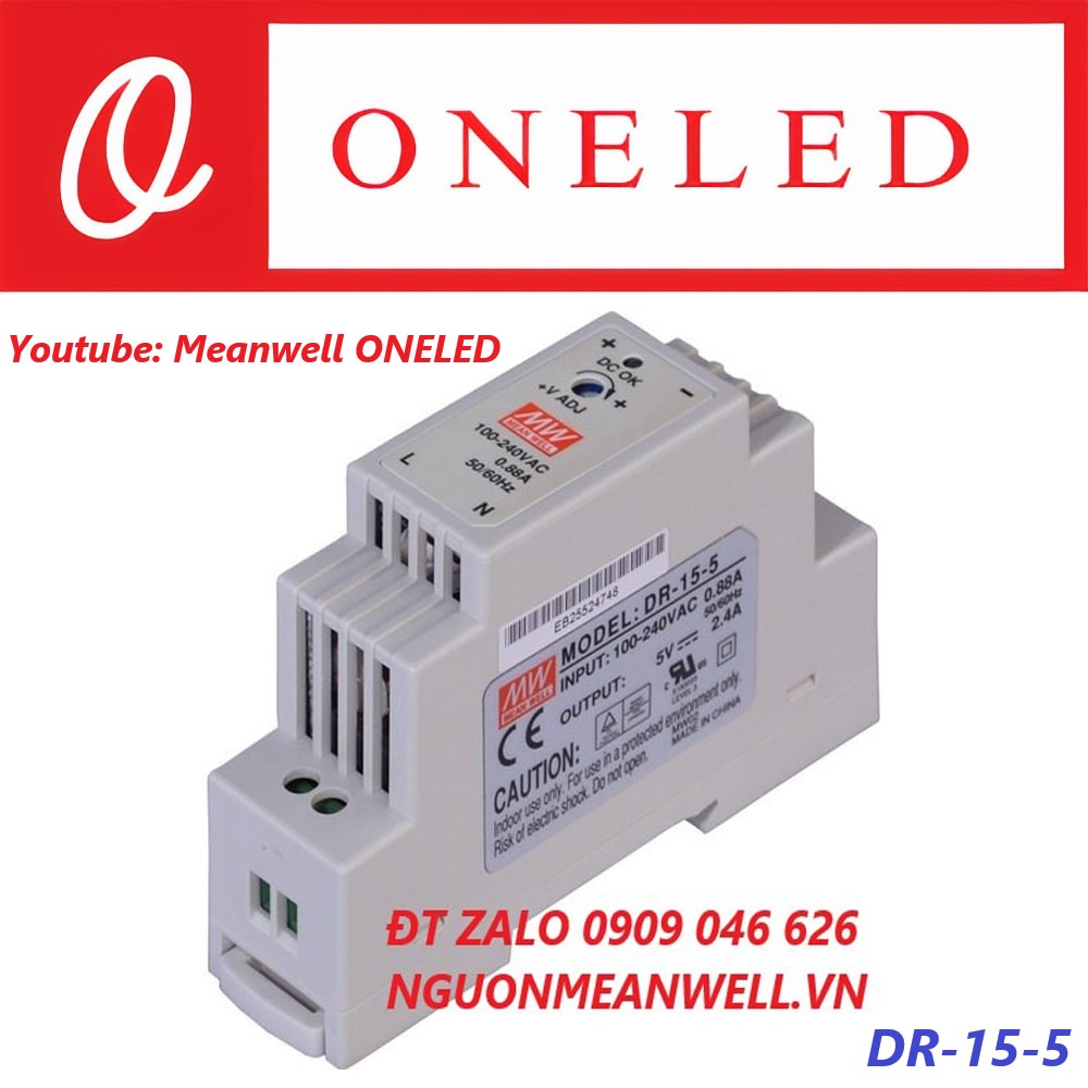 Nguồn Meanwell DR-15-5 Nguồn Meanwell DR-15-5