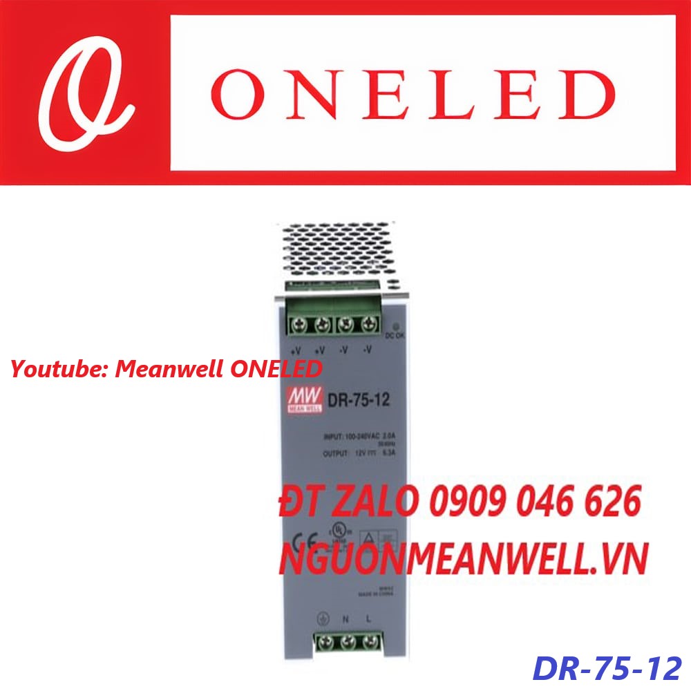 Nguồn Meanwell DR-75-12 Nguồn Meanwell DR-75-12