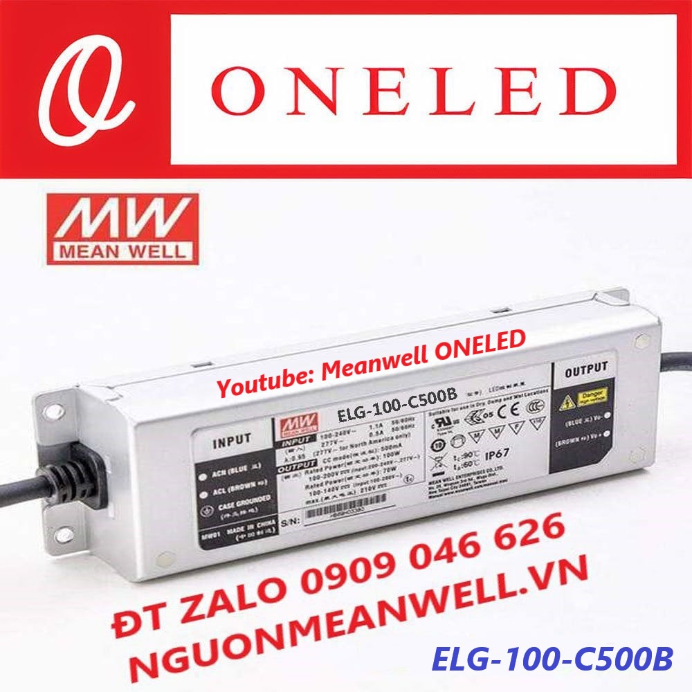 Nguồn Meanwell ELG-100-C500B Nguồn Meanwell ELG-100-C500B