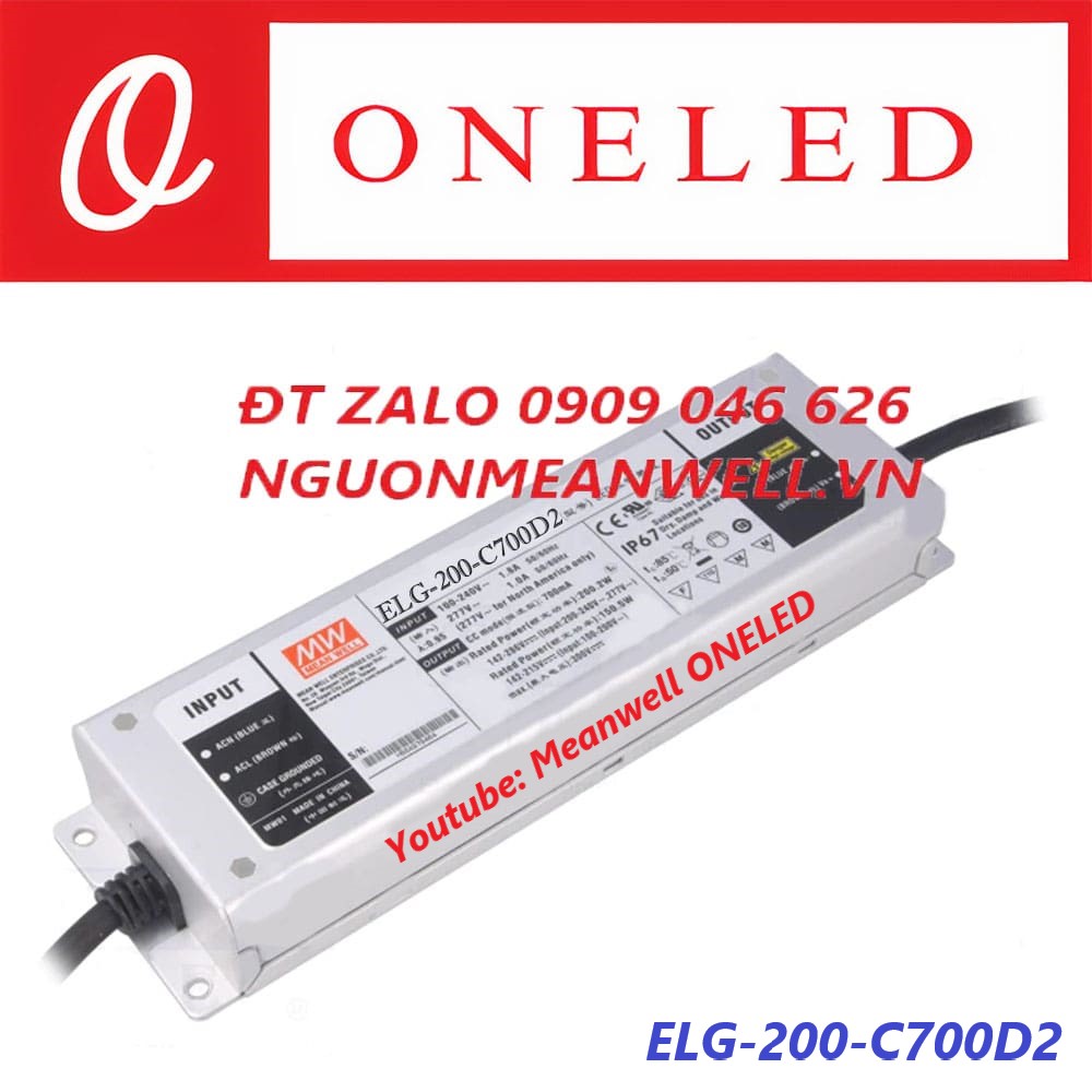 Nguồn Meanwell ELG-200-C700D2 Nguồn Meanwell ELG-200-C700D2