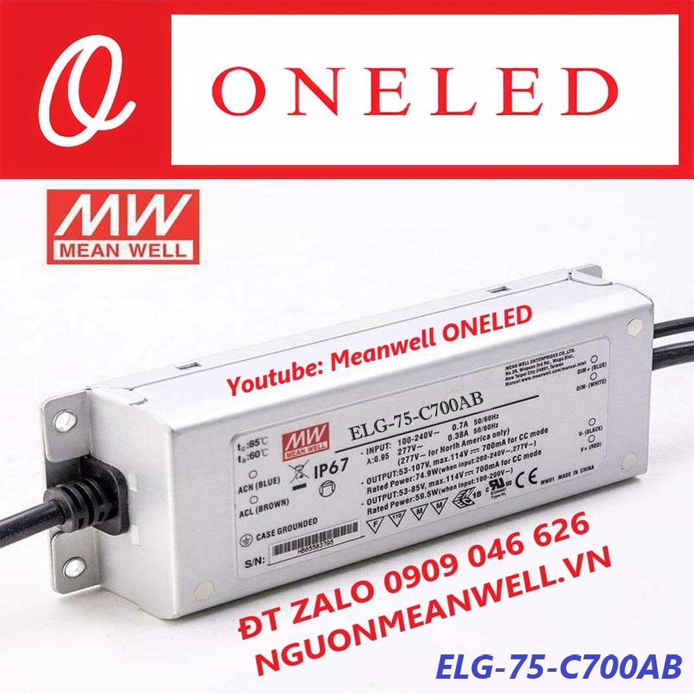 Nguồn Meanwell ELG-75-C700AB Nguồn Meanwell ELG-75-C700AB