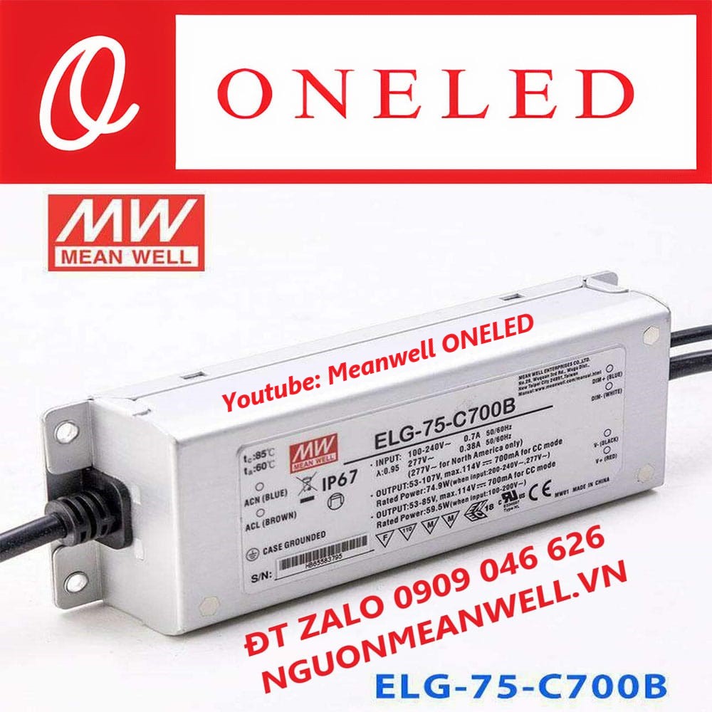 Nguồn Meanwell ELG-75-C700B Nguồn Meanwell ELG-75-C700B