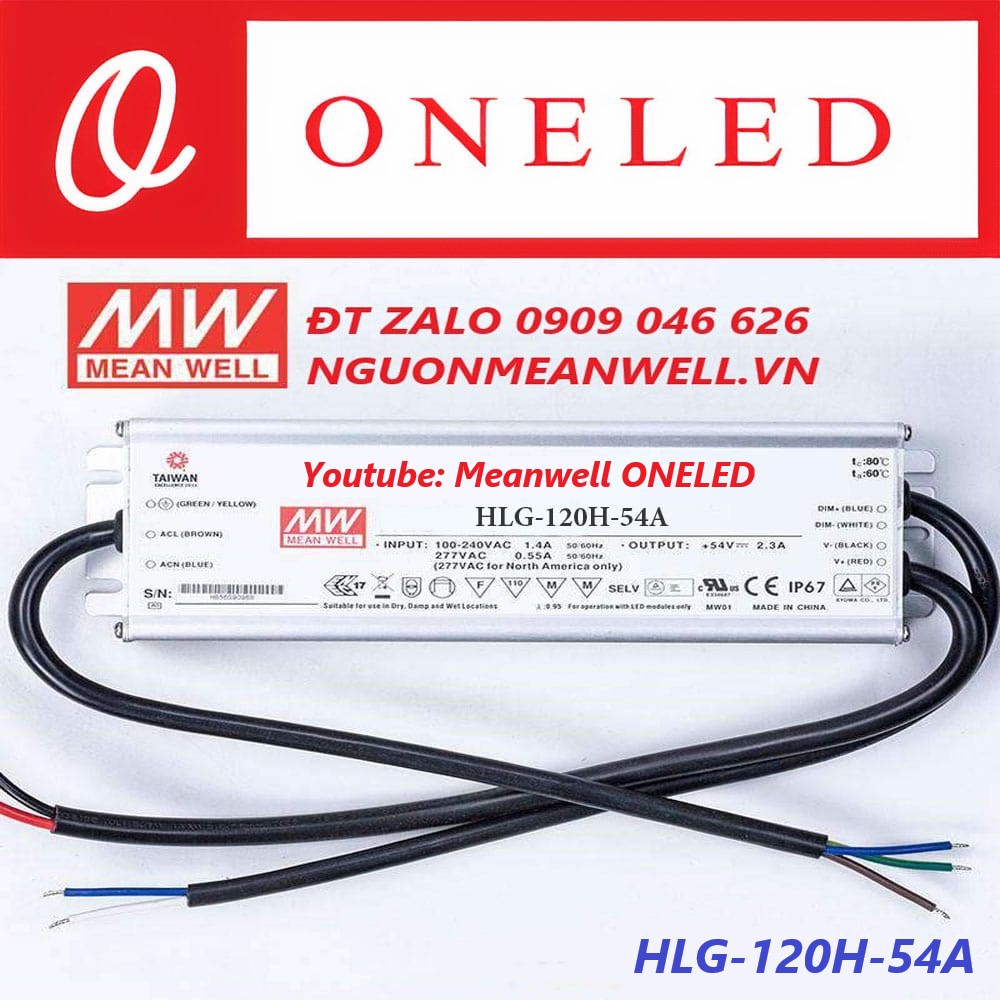 Nguồn Meanwell HLG-120H-54A Nguồn Meanwell HLG-120H-54A