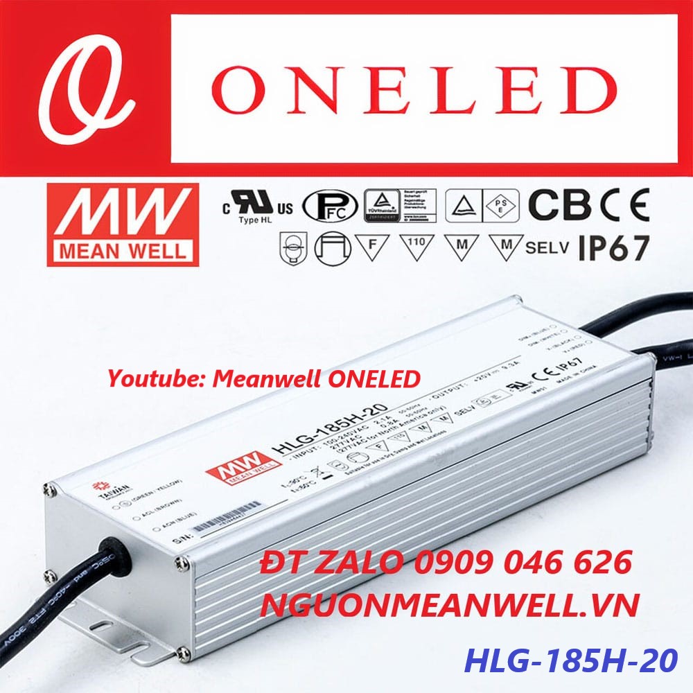 Nguồn Meanwell HLG-185H-20 Nguồn Meanwell HLG-185H-20