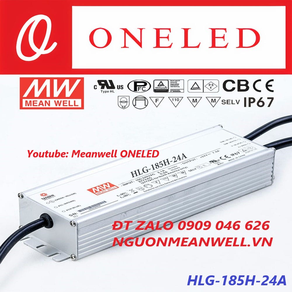 Nguồn Meanwell HLG-185H-24A Nguồn Meanwell HLG-185H-24A
