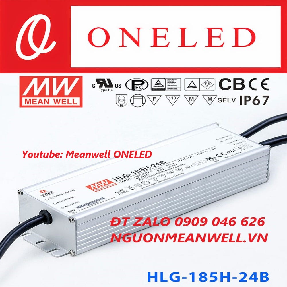 Nguồn Meanwell HLG-185H-24B Nguồn Meanwell HLG-185H-24B