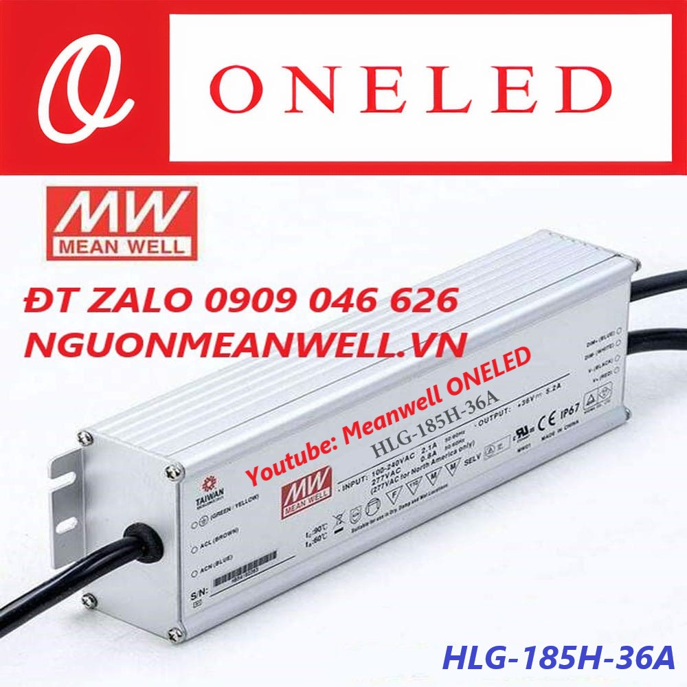 Nguồn Meanwell HLG-185H-36A Nguồn Meanwell HLG-185H-36A