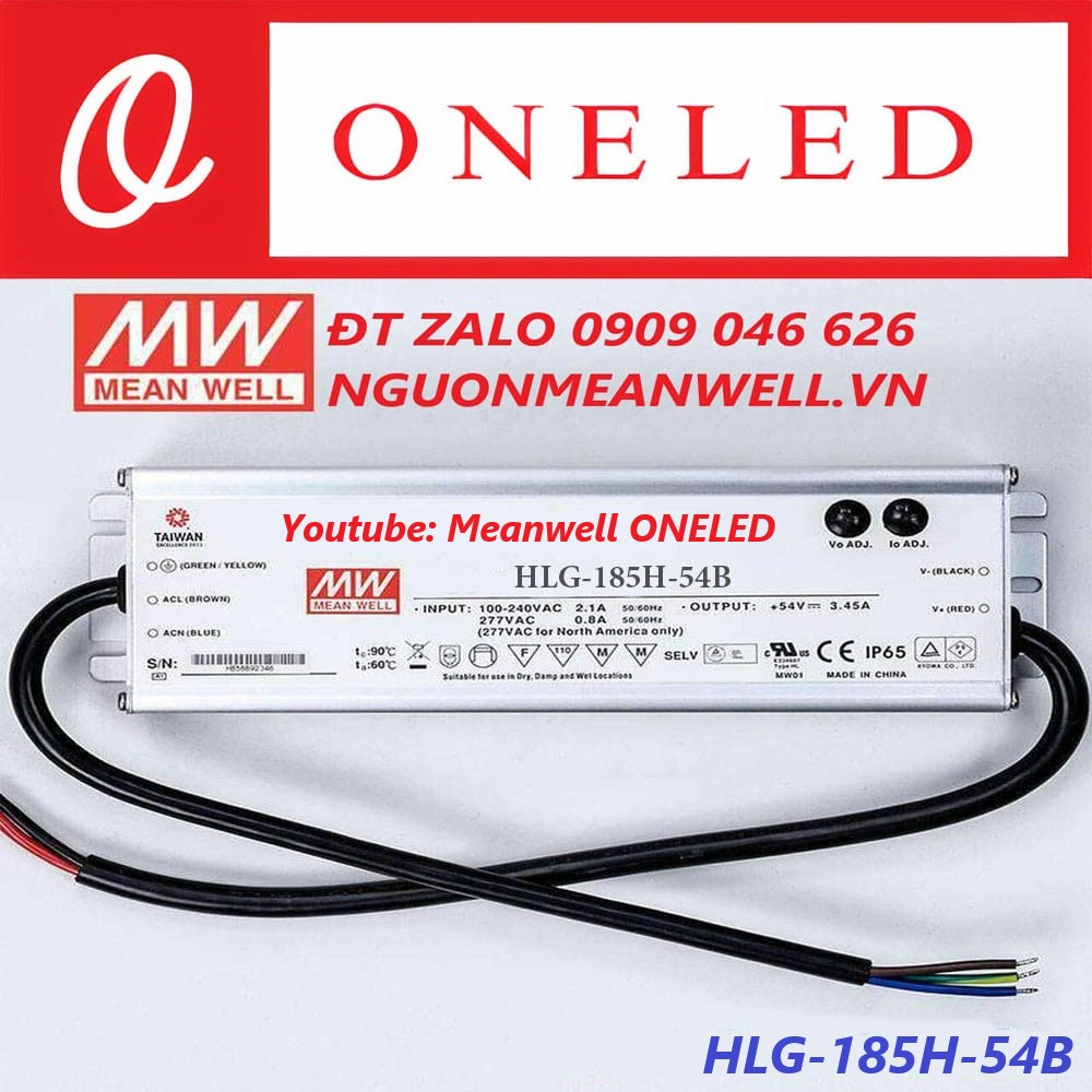 Nguồn Meanwell HLG-185H-54B Nguồn Meanwell HLG-185H-54B