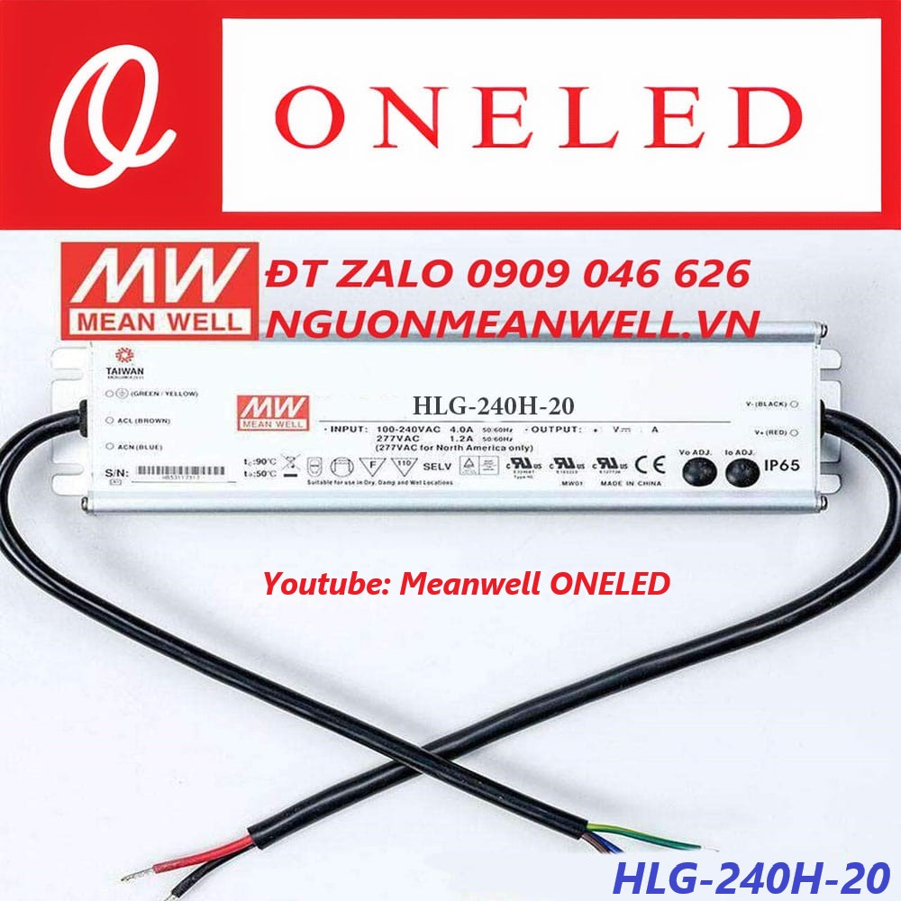 Nguồn Meanwell HLG-240H-20 Nguồn Meanwell HLG-240H-20