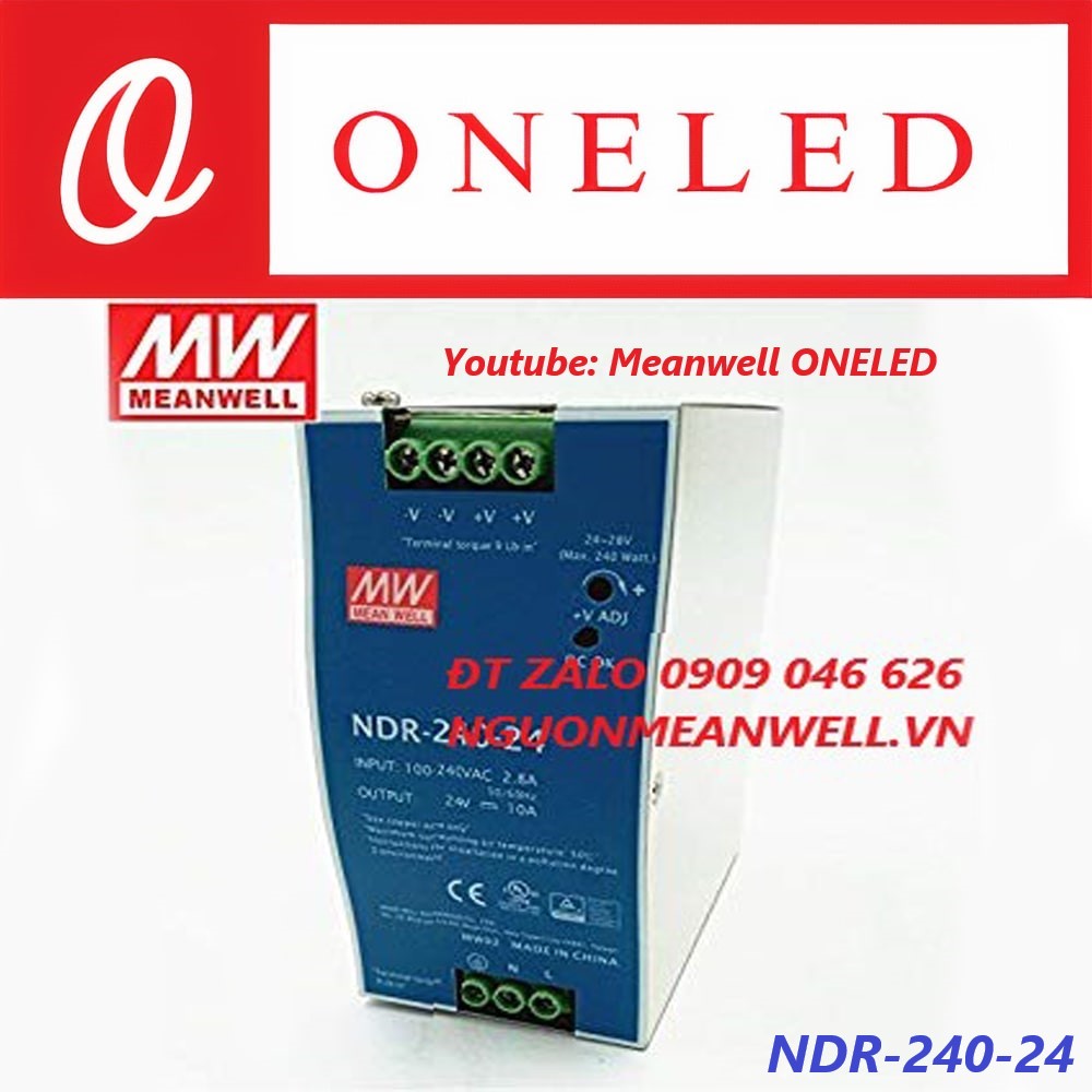 Nguồn Meanwell NDR-240-24 Nguồn Meanwell NDR-240-24