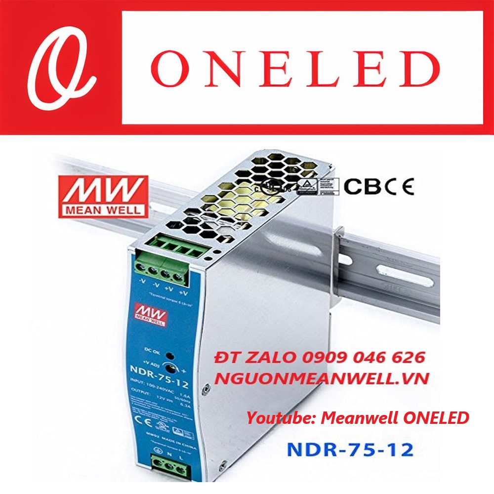 Nguồn Meanwell NDR-75-12 Nguồn Meanwell NDR-75-12