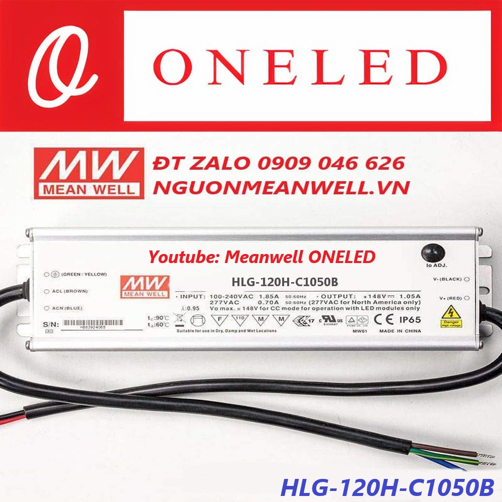 Nguồn Meanwell HLG-120H-C1050B Nguồn Meanwell HLG-120H-C1050B