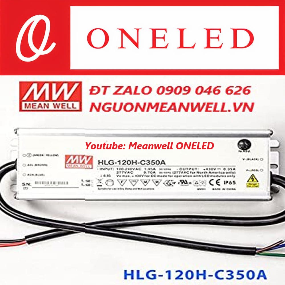 Nguồn Meanwell HLG-120H-C350A Nguồn Meanwell HLG-120H-C350A
