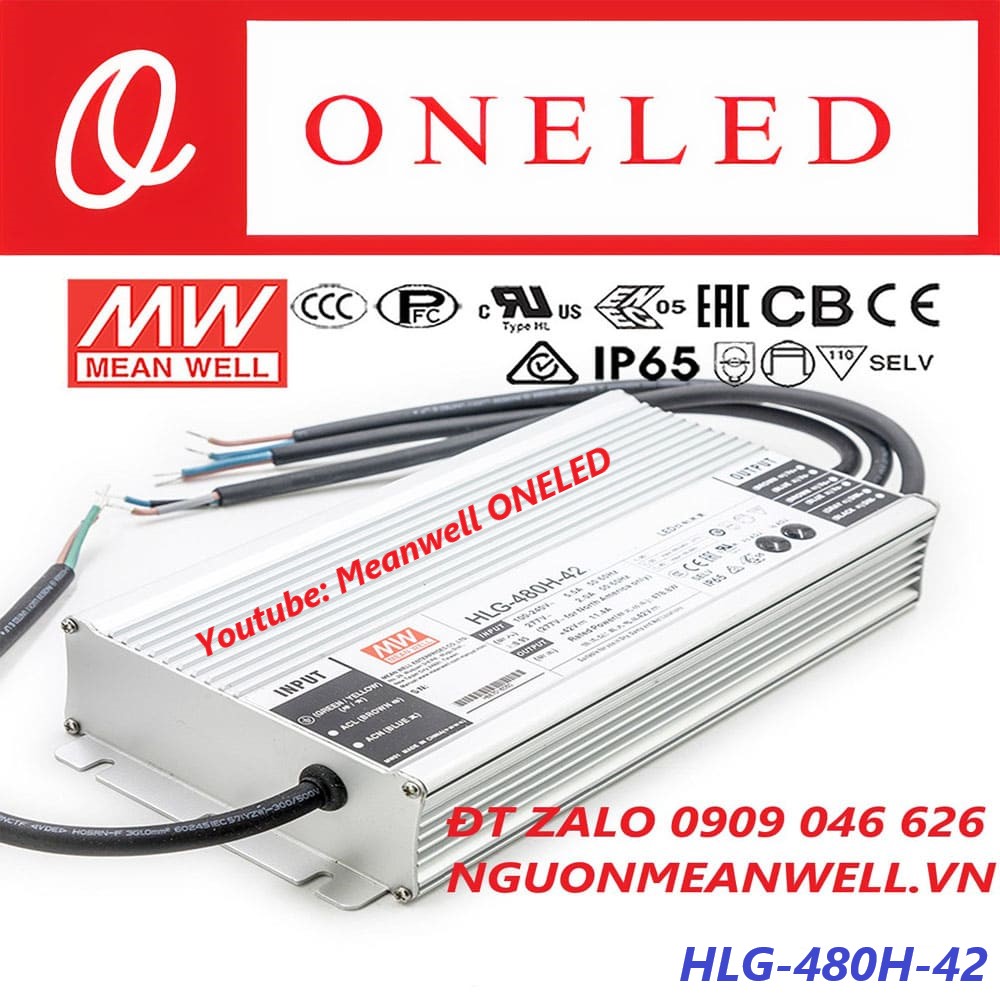 Nguồn Meanwell HLG-480H-42 Nguồn Meanwell HLG-480H-42