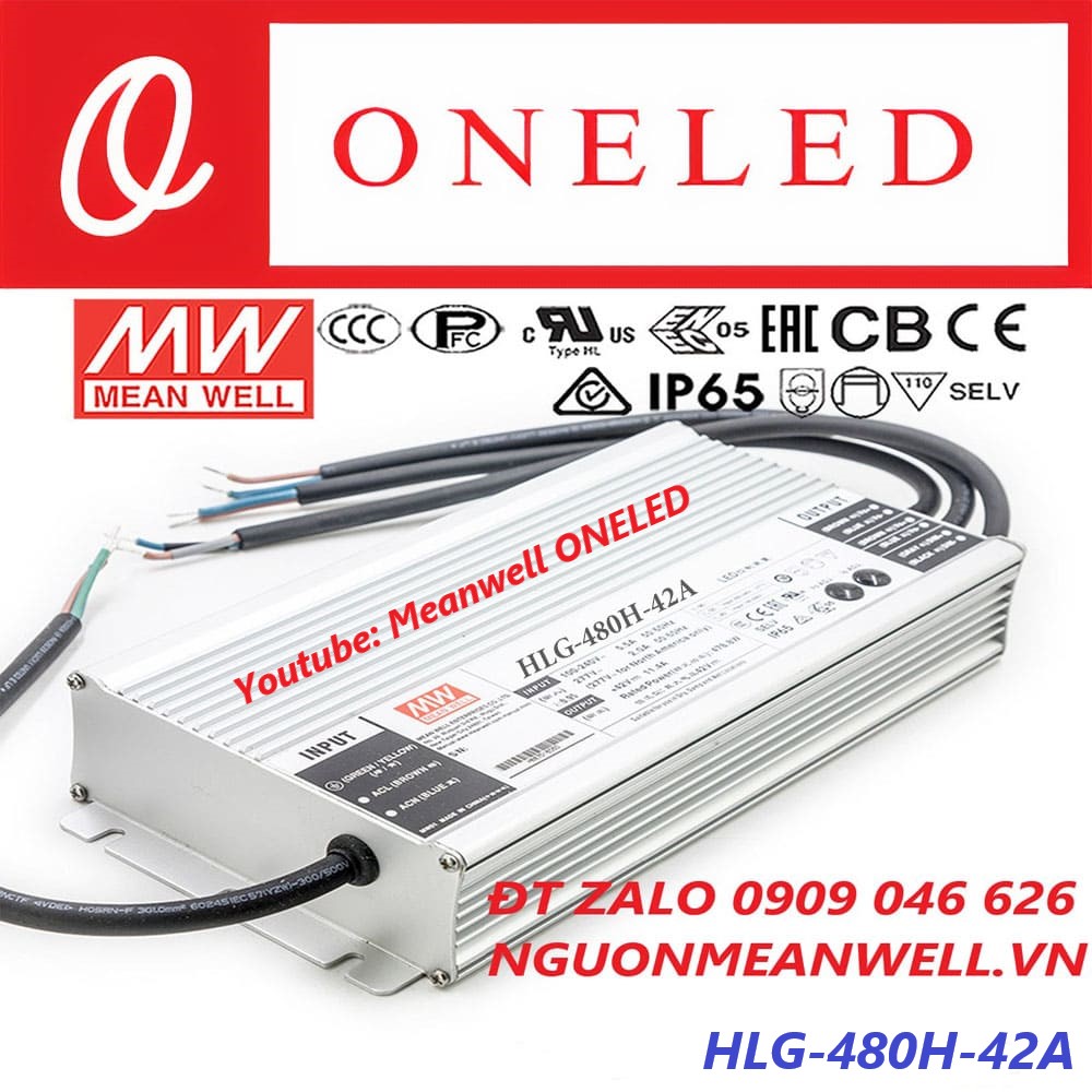 Nguồn Meanwell HLG-480H-42A Nguồn Meanwell HLG-480H-42A