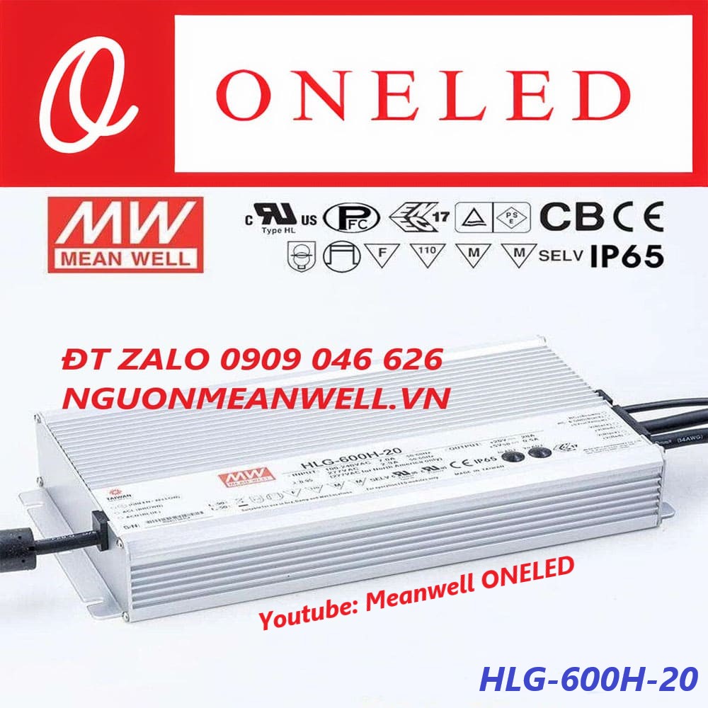 Nguồn Meanwell HLG-600H-20 Nguồn Meanwell HLG-600H-20
