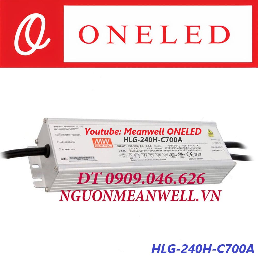 Nguồn Meanwell HLG-240H-C700A Nguồn Meanwell HLG-240H-C700A