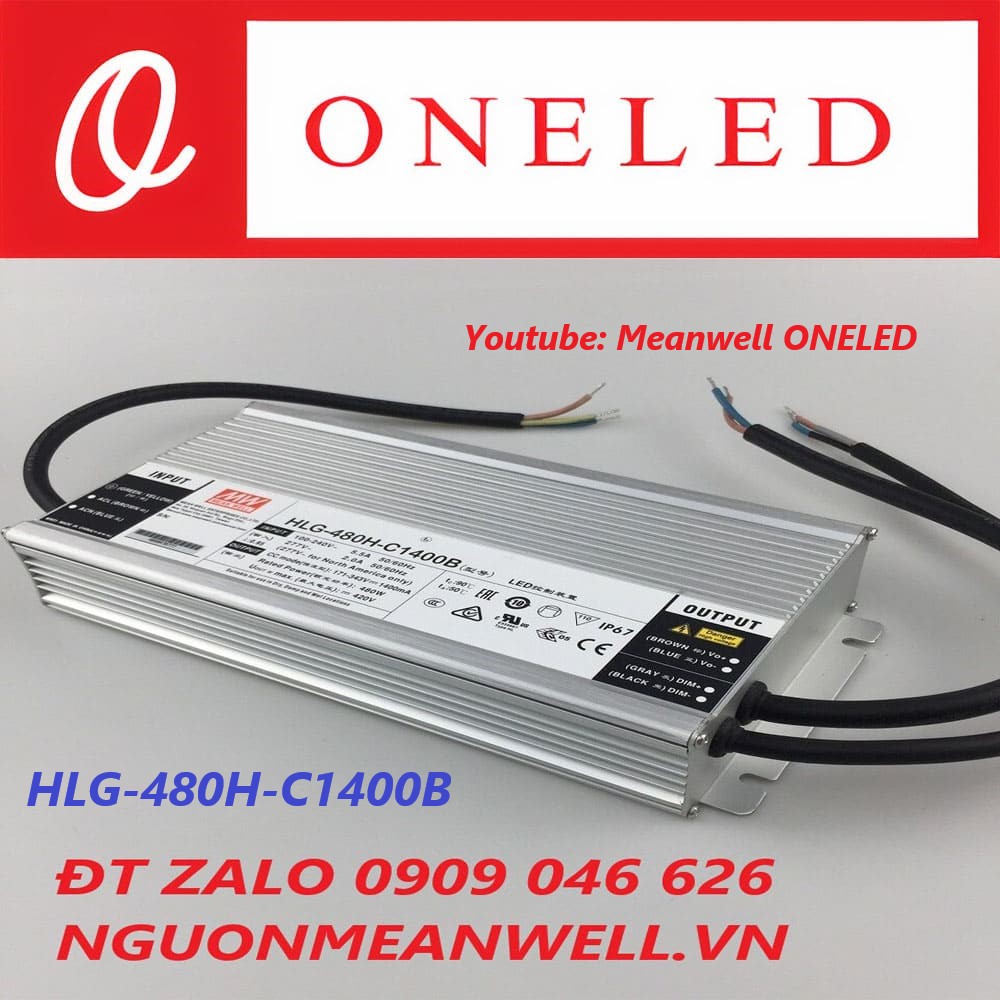 Nguồn Meanwell HLG-480H-C1400B Nguồn Meanwell HLG-480H-C1400B