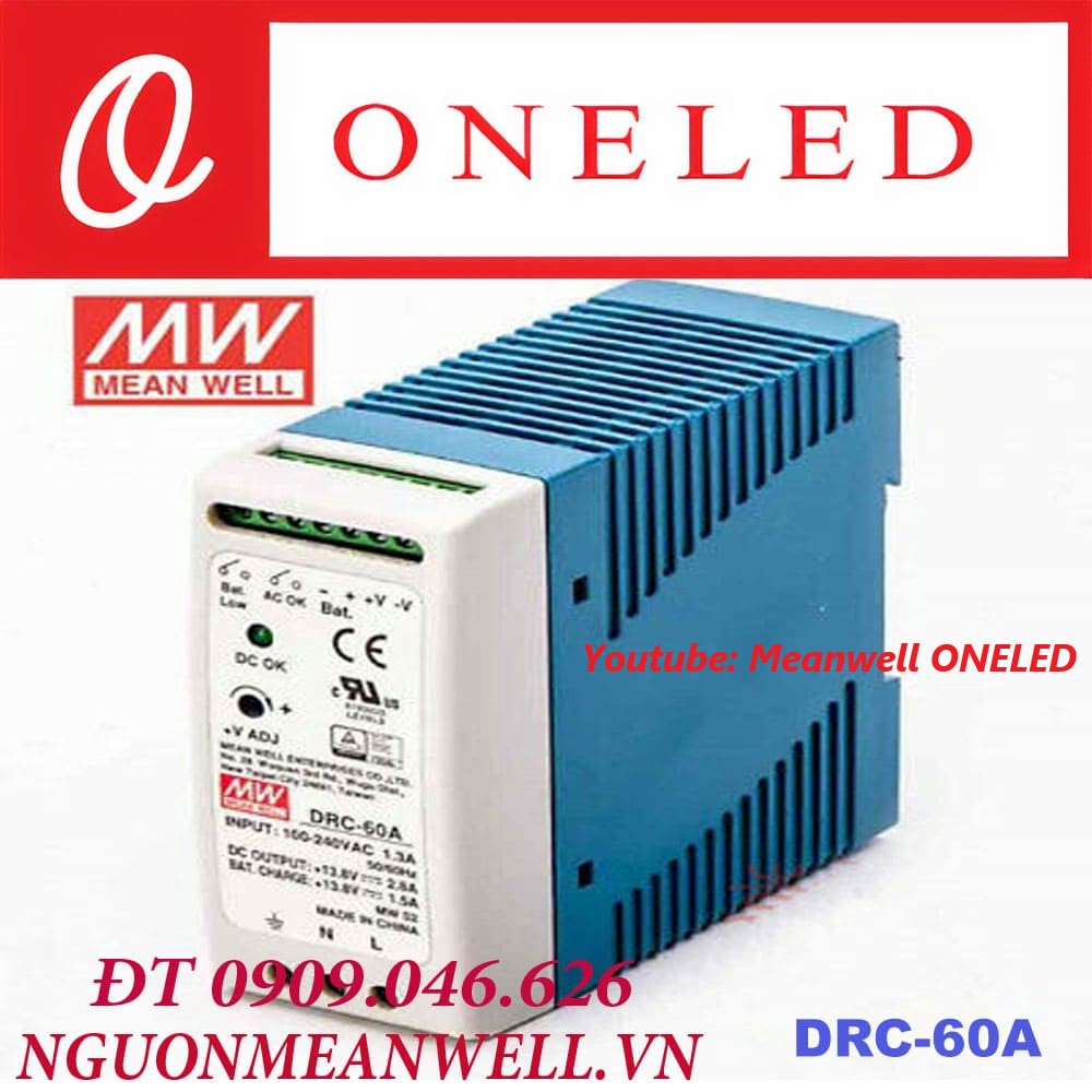 Meanwell DRC-60A 60W With Battery Charger Switching Power Supply...