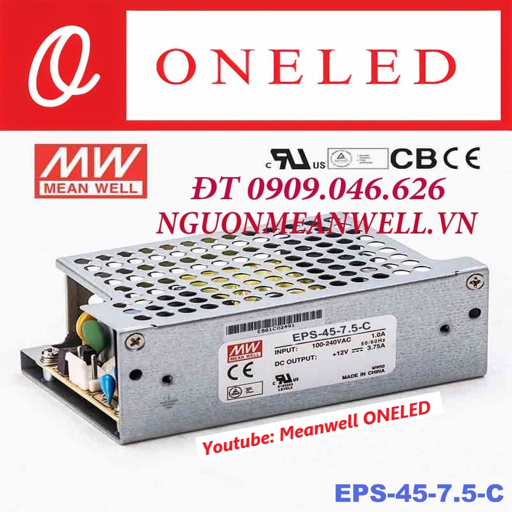 Nguồn Meanwell EPS-45-7.5-C Nguồn Meanwell EPS-45-7.5-C