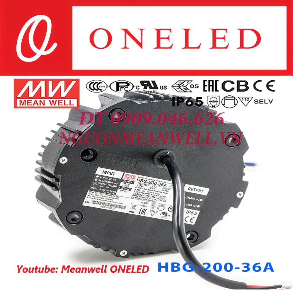 Nguồn Meanwell HBG-200-36A Nguồn Meanwell HBG-200-36A