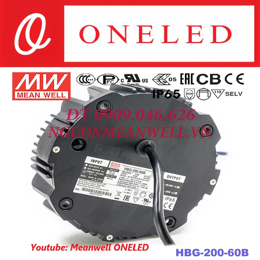 Nguồn Meanwell HBG-200-60B Nguồn Meanwell HBG-200-60B