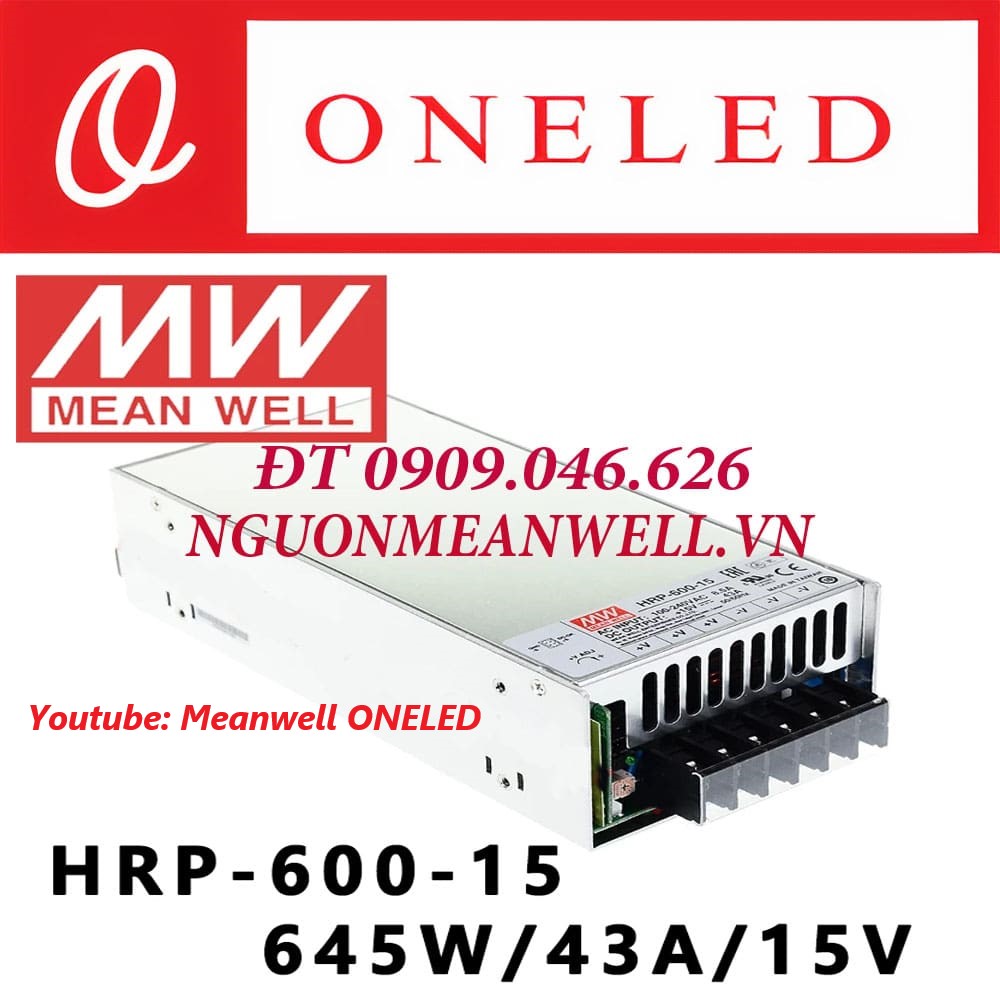 Nguồn Meanwell HRP-600-15 Nguồn Meanwell HRP-600-15