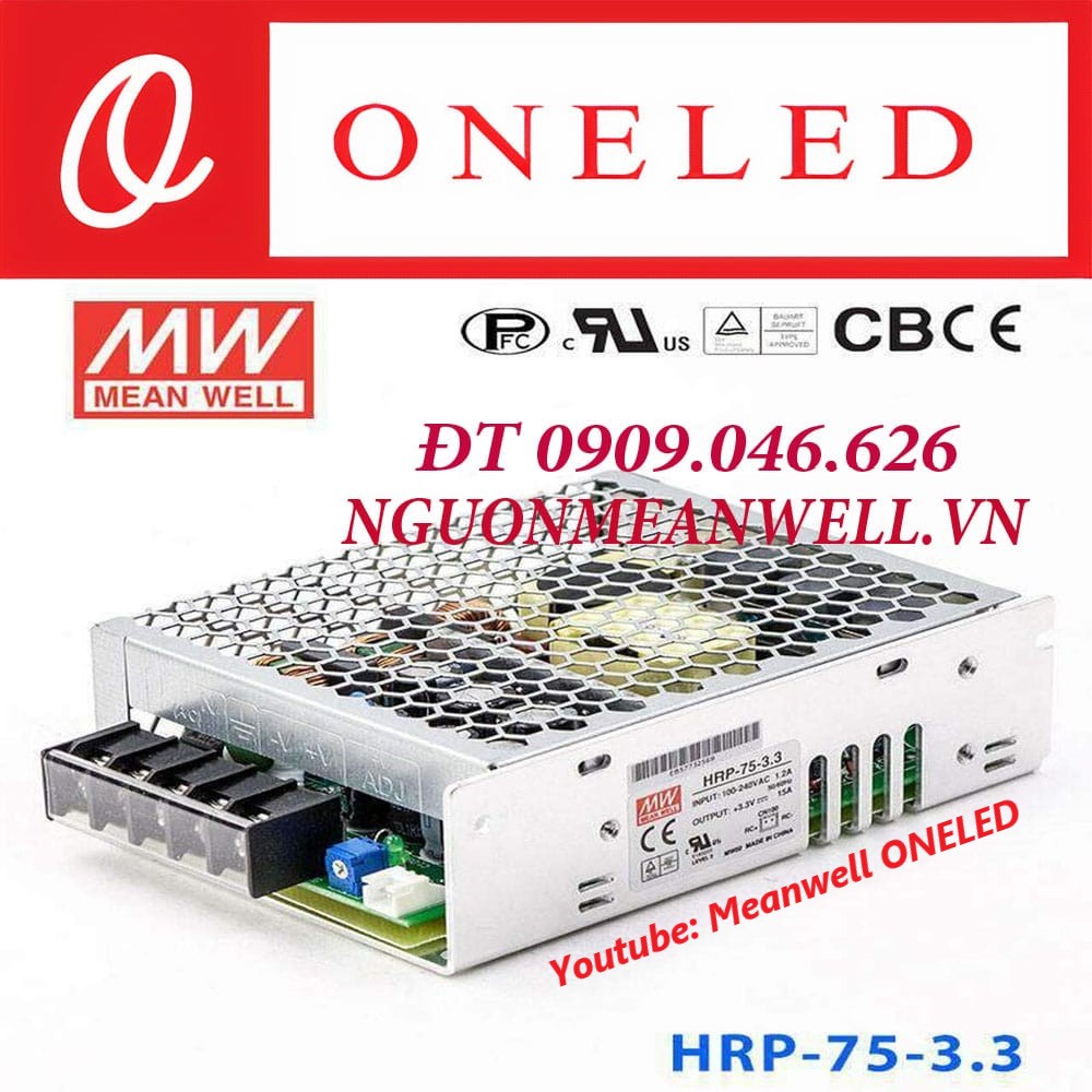 Nguồn Meanwell HRP-75-3.3 Nguồn Meanwell HRP-75-3.3