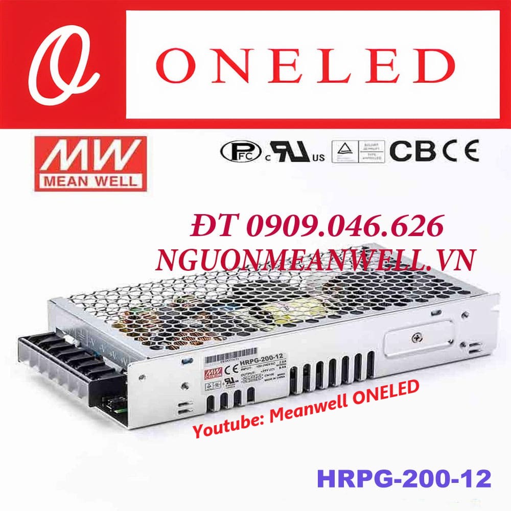 Nguồn Meanwell HRPG-200-12 Nguồn Meanwell HRPG-200-12