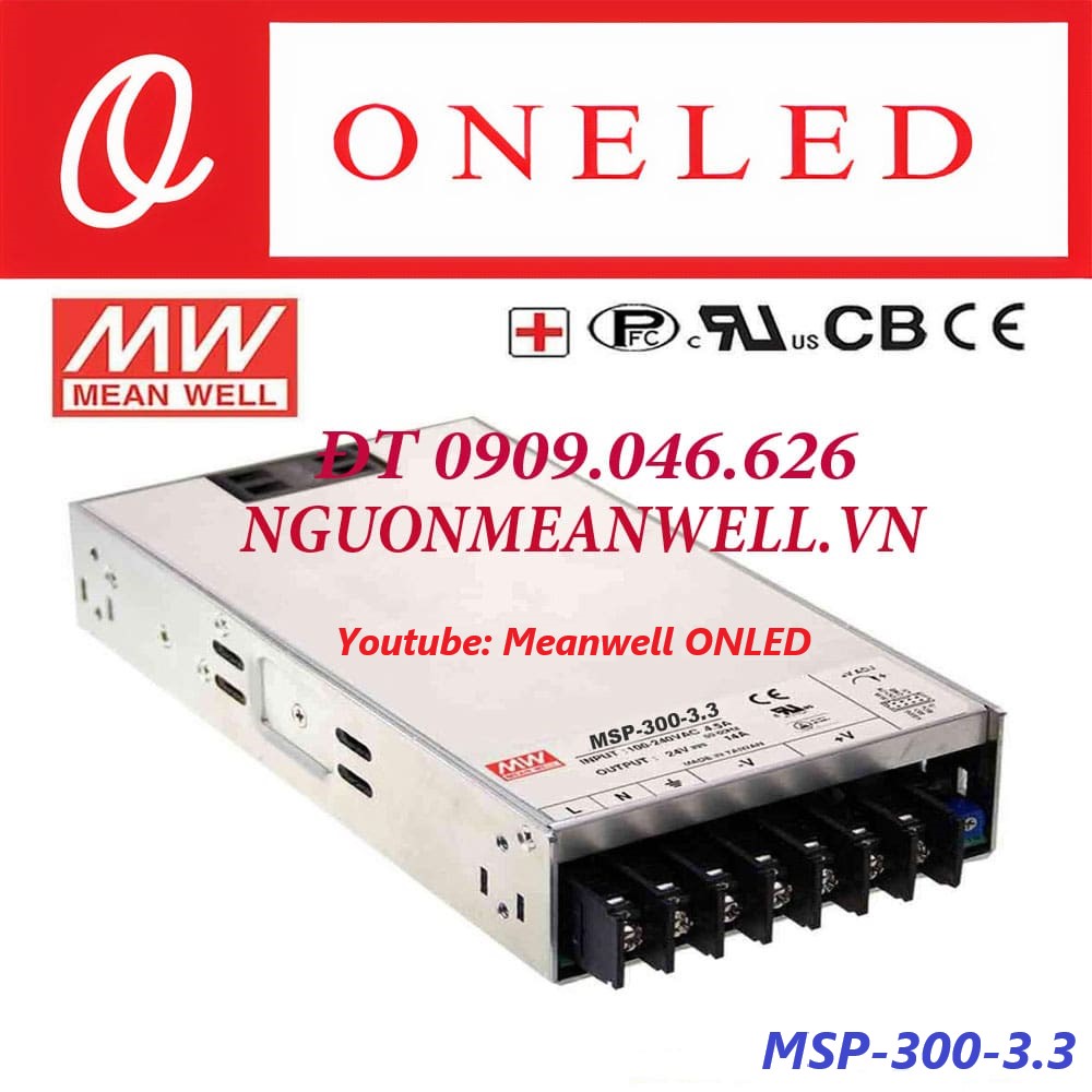 Nguồn Meanwell MSP-300-3.3 Nguồn Meanwell MSP-300-3.3