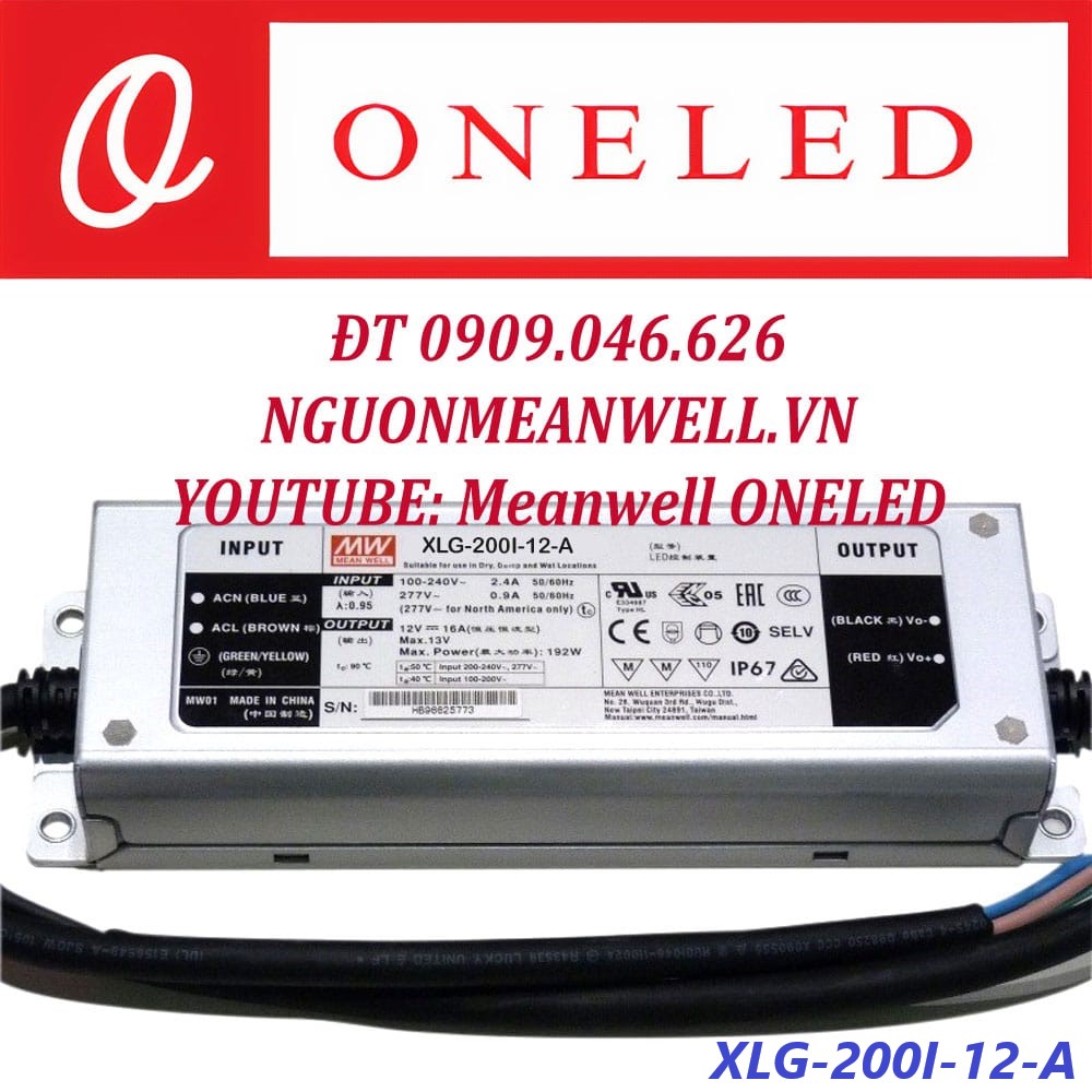 Nguồn Meanwell XLG-200I-12-A Nguồn Meanwell XLG-200I-12-A